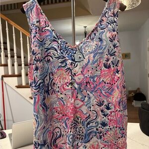 Lilly Pulitzer Pink and Blue Patterned Top